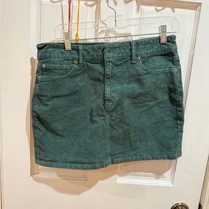 American Eagle Outfitters Dark Green Corduroy Skirt